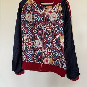 NWT DOLCE CABO Patterned Bomber Jacket